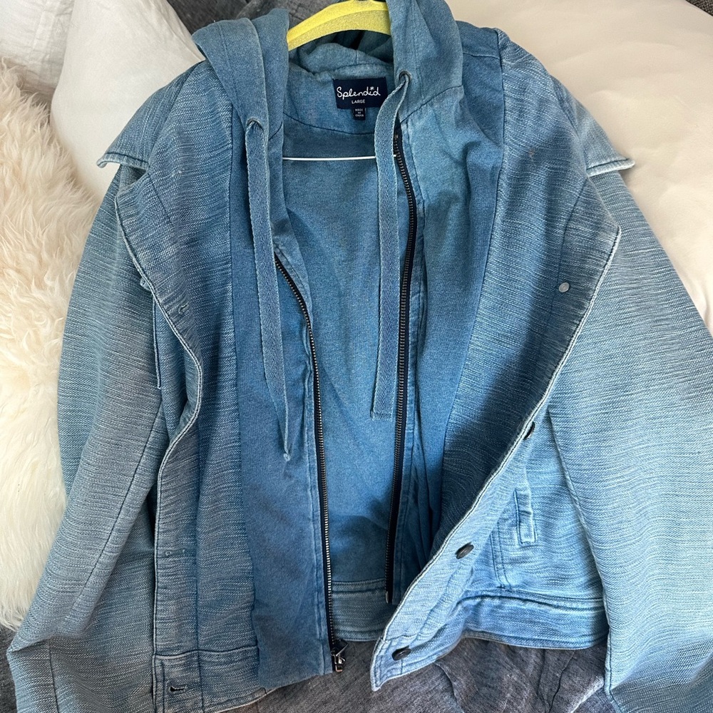Splendid Brand Denim Jacket with Hood